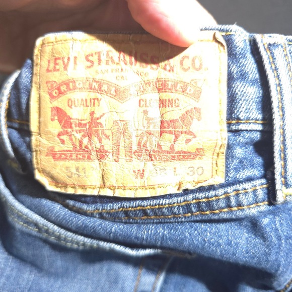 Levi's 541 Athletic Taper Jeans Men 38x30 Blue Denim Medium Wash Stretch Classic - Picture 10 of 11